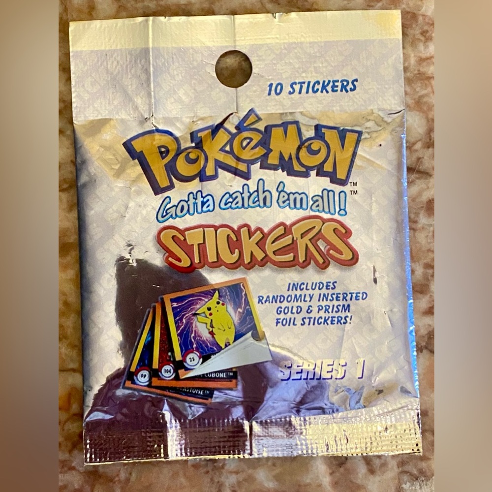 POKÉMON 1999 Vintage Series 1 Artbox Sticker Pack; Sealed; NEW.
